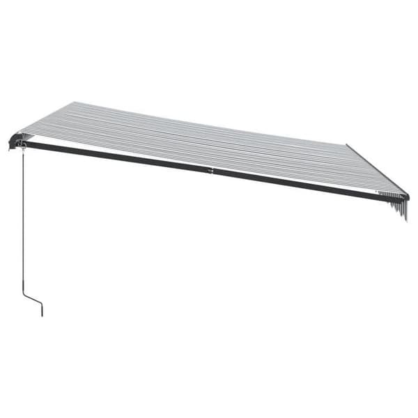 Maison Exclusive - Manuell infällbar markis antracit och vit 400x350 cm