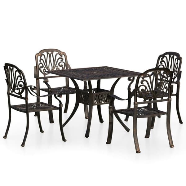 Maison Exclusive - Bistro sæt 5 stk Aluminium støbt Bronze