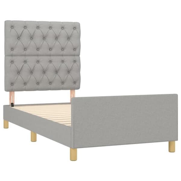 Maison Exclusive - Sengebund uden madras lys grå 80x200 cm stof