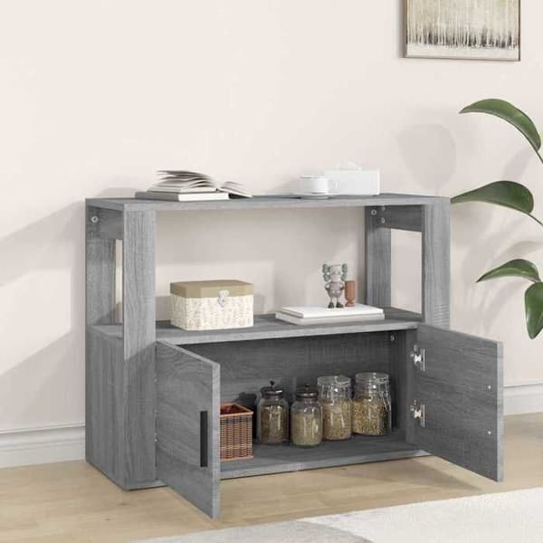Maison Exclusive - Buffé Sonoma grå 80x30x60 cm Ingenjörsträ