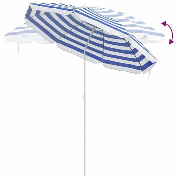 Maison Exclusive - Haveparasol 240 cm polyester 170T Blå og Hvid