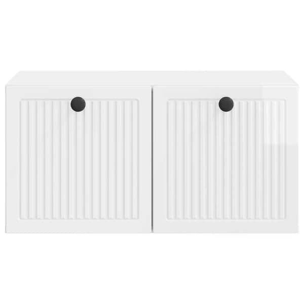 Exklusivt Hem - Väggmonterad TV-möbel Väggmontering Vit glansig 59,5 x 41 x 30 cm
