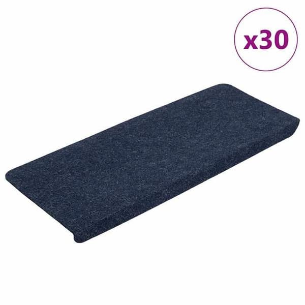 Maison Exclusive - Selvklebende trappetæpper 30 stk blå 65x24,5x3,5 cm