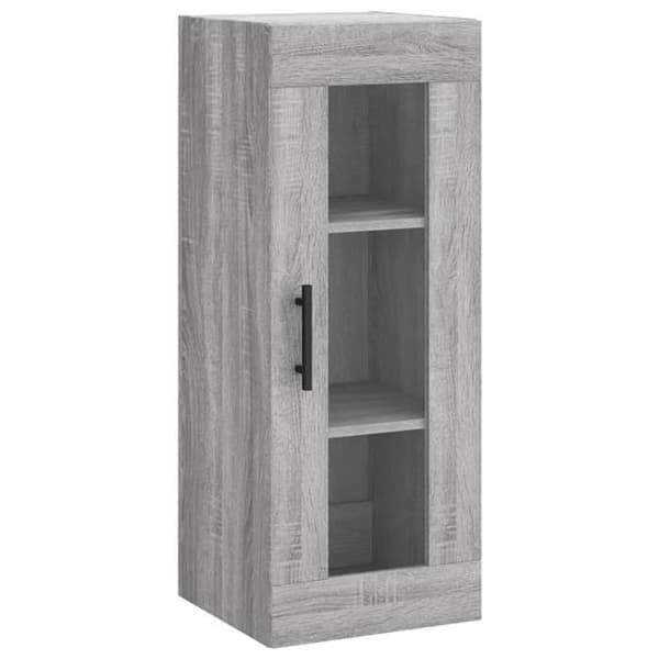 Maison Exclusive - Buffé hög Sonoma grå 34,5x34x180 cm Ingenjörsträ