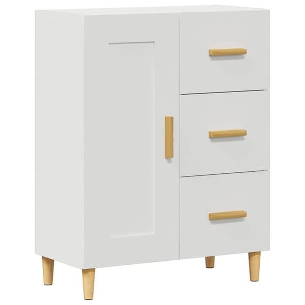 Maison Exclusive - Buffet Hvid 69,5x34x90 cm Ingeniørtræ