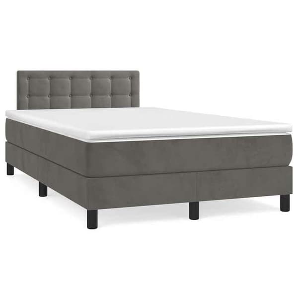 Maison Exclusive - Lamelsiftnet seng med mørkegrå LED-madras 120x190 cm