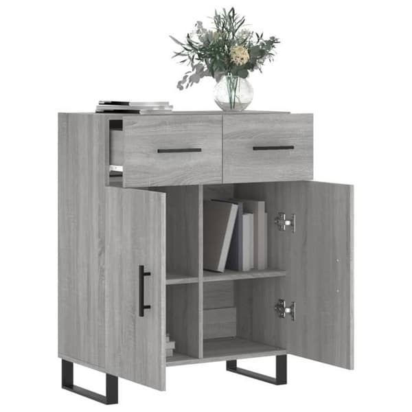 Maison Exclusive - Buffé Sonoma Grå 69,5x34x90 cm Ingenjörsträ