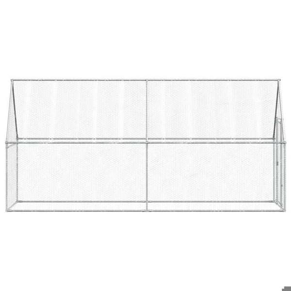 Maison Exclusive - Silverfärgad hönsgård 100x100x190 cm galvaniserat stål Silver