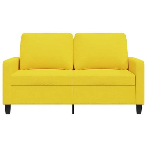 Maison Exclusive - Soffa för 2 personer Ljusgul 120 cm Tyg