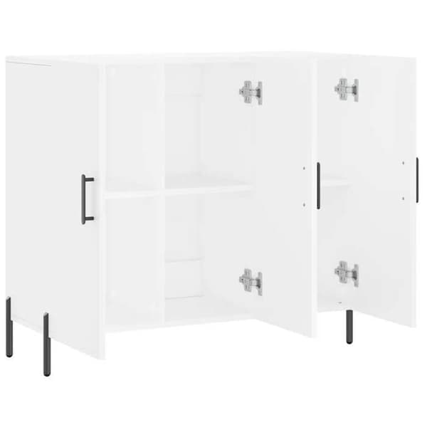 Maison Exclusive - Hvidt buffet 90x34x80 cm ingeniørtræ