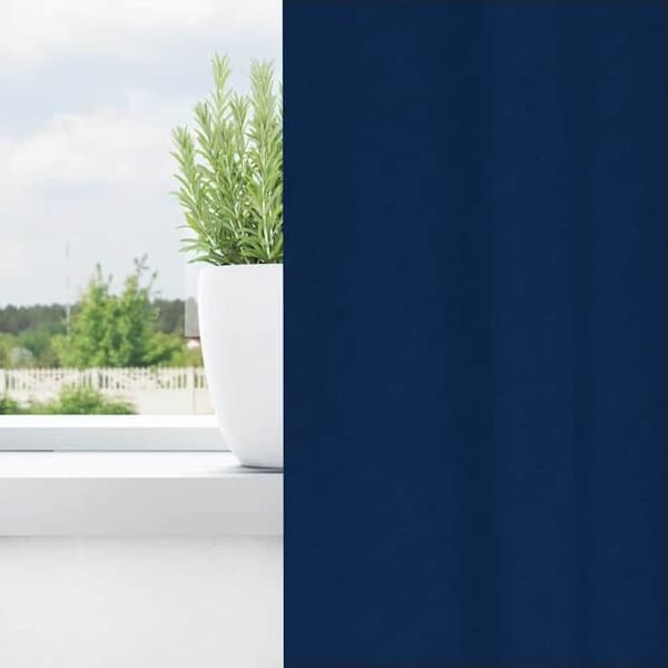 Mørklægningsgardiner - EKSKLUSIV HUS - 245 x 140 cm (2 stk) - Mørkeblå - Triple vævning 80–90% - Polyester Mörkblå