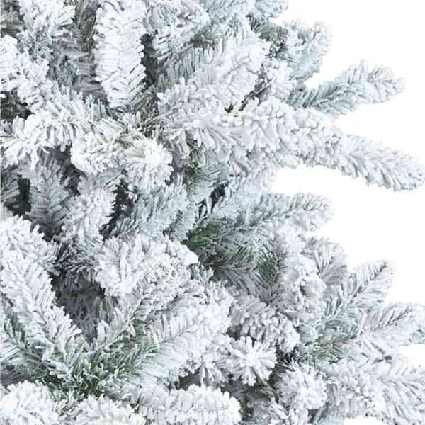 Kunstig juletræ - EKSKLUSIV HUS - Fuzzy model - Foldbare grene - Sne hvid - PVC & metal