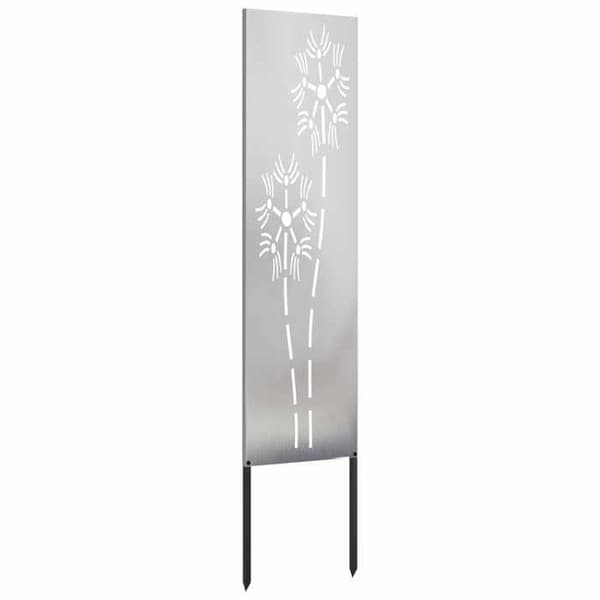 Trädgårdsskärm - EXKLUSIV HEM - Rektangulär - Matt stål - Silverfärgad - 32 x 140 cm Silver