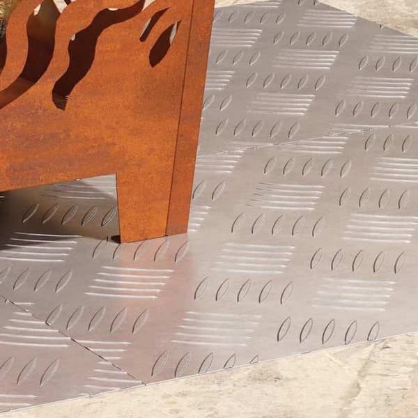 Maison Exclusive - Nez de marche 4 pc 60 x 40 cm Silver Aluminium Rektangulär Silver