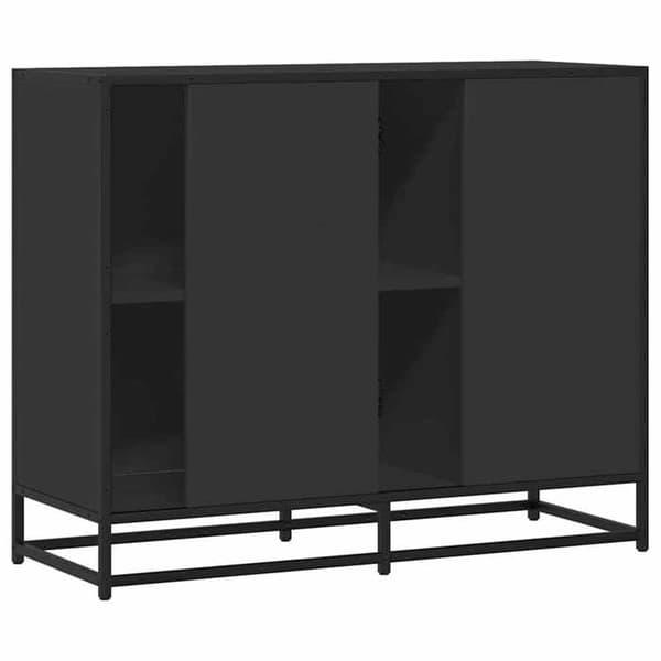 Maison Exclusive - Buffé svart 92x35x76 cm ingenjörsträ