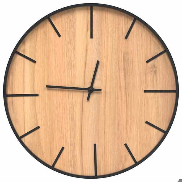 Maison Exclusive - Ruskea seinäkello Ø39 cm rautaa ja puuta brun
