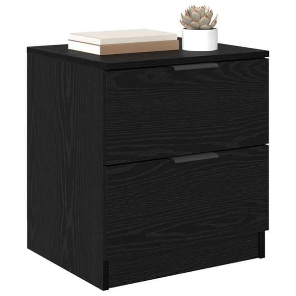 Maison Exclusive - Natbord 2 stk Sort eg 45 x 39 x 50cm