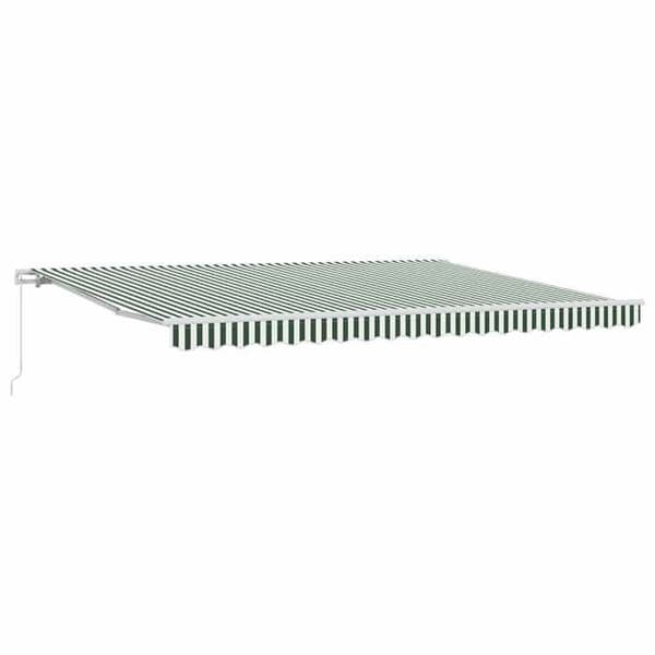 Maison Exclusive - Fällbart tak i grön och vit 450 x 350 x 165 cm