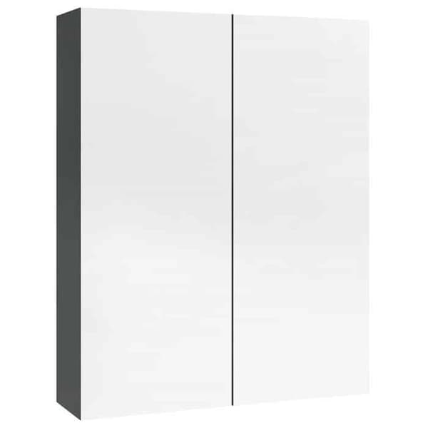 Maison Exclusive - Spegelskåp för badrum 60x15x75 cm MDF Grå glansig