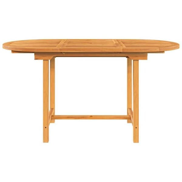 Maison Exclusive - Utsträckbart trädgårdsbord 110-160x80x75 cm i solid teakträ