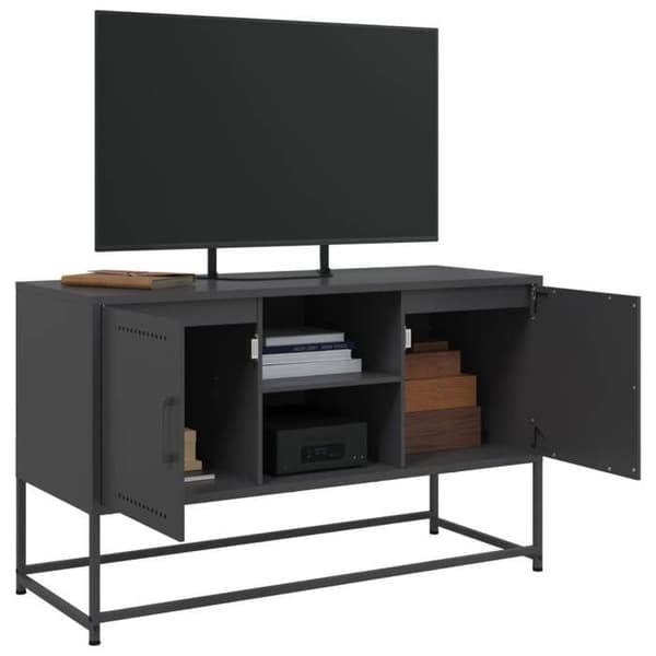 Maison Exclusive - Sort TV-møbel 100,5x39x60,5 cm stål Svart