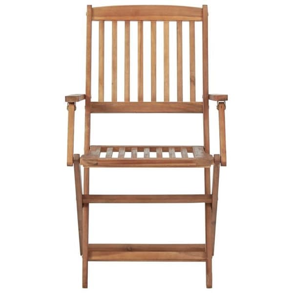 Maison Exclusive - Fällbara trädgårdsstolar set om 6 med kuddar Akaciaträ