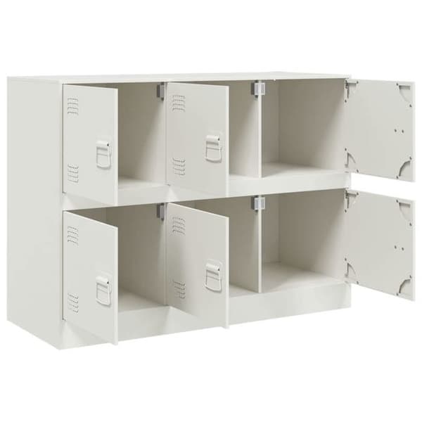 Maison Exclusive - Hvidt buffet 99x39x73 cm stål Vit