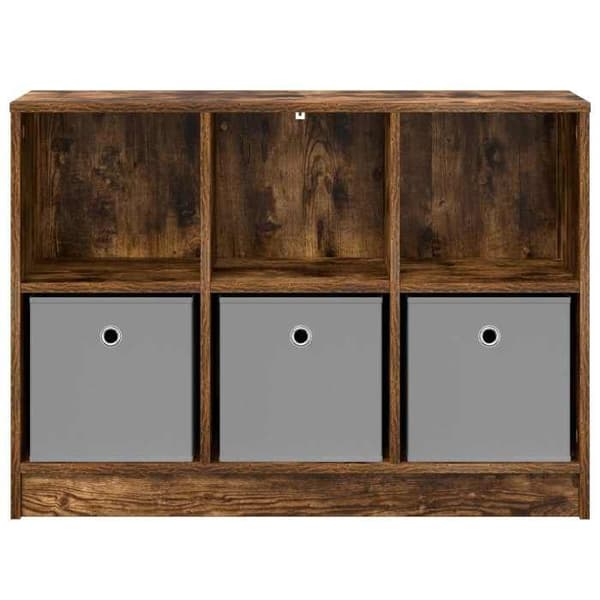Maison Exclusive - Savupuu buffet 88,5 x 27,5 x 63,5 cm Rökt ek
