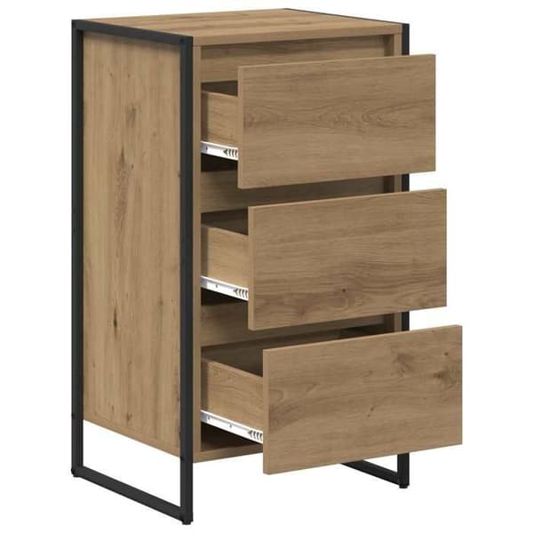 Maison Exclusive - Buffet i håndlavet egetræ 43 x 36 x 75,5 cm Ingeniørtræ Ek
