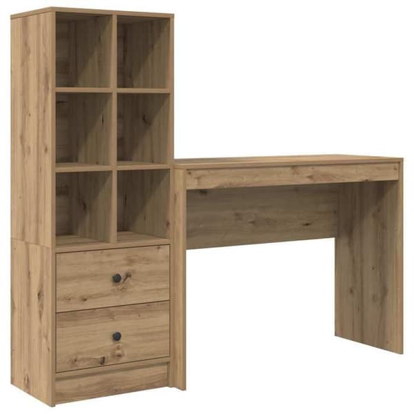 Maison Exclusive - Håndlavet egetræskontor 145,5 x 40 x 127 cm 2 stk