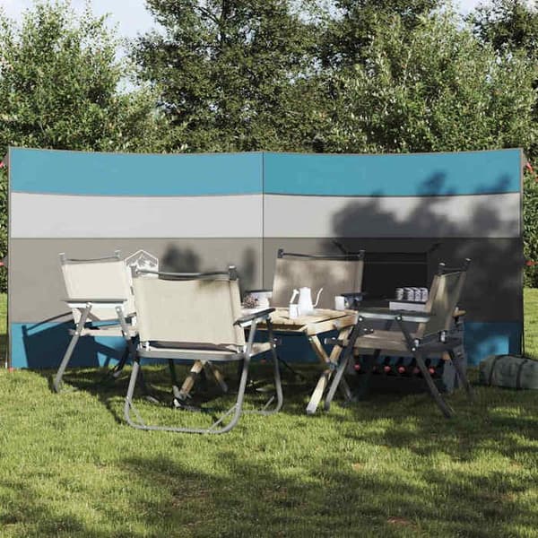 Maison Exclusive - Blå campingvindskydd 340x130 cm vattentät