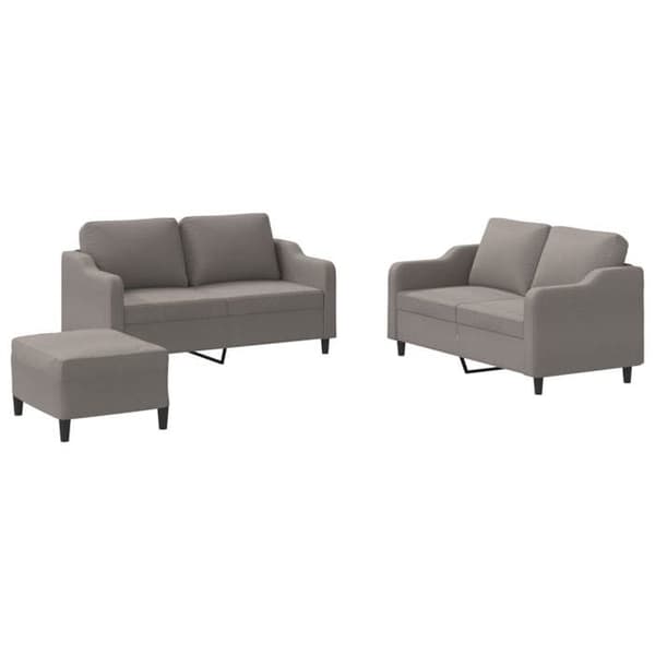 Maison Exclusive - 3-delars soffgrupp med kuddar i taupe tyg