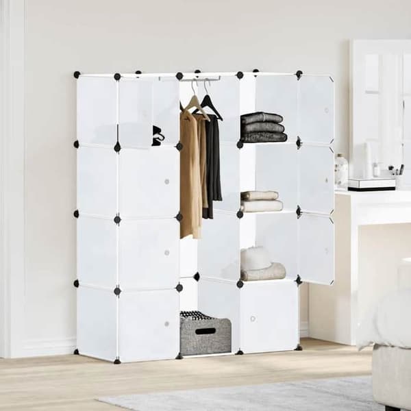 Maison Exclusive - Modulskab 9 rum 109x36,5x143 cm hvid Vit