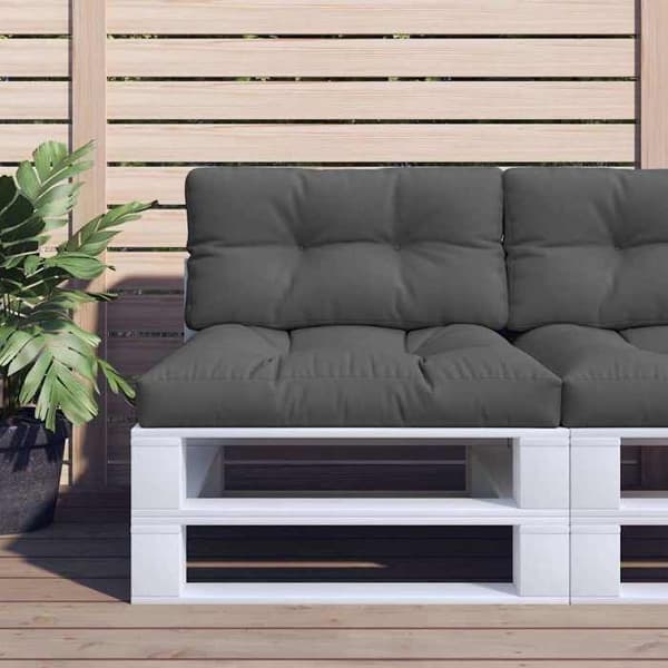 Maison Exclusive - Pallet puder sæt af 2 antracit stof
