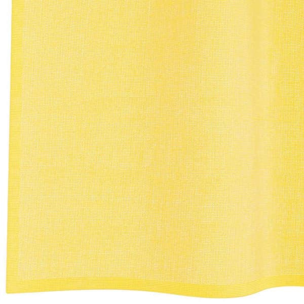 Verho - MAISON EXCLUSIVE - 2 kpl - Renkaat - Keltainen - 100% polyesteri gul