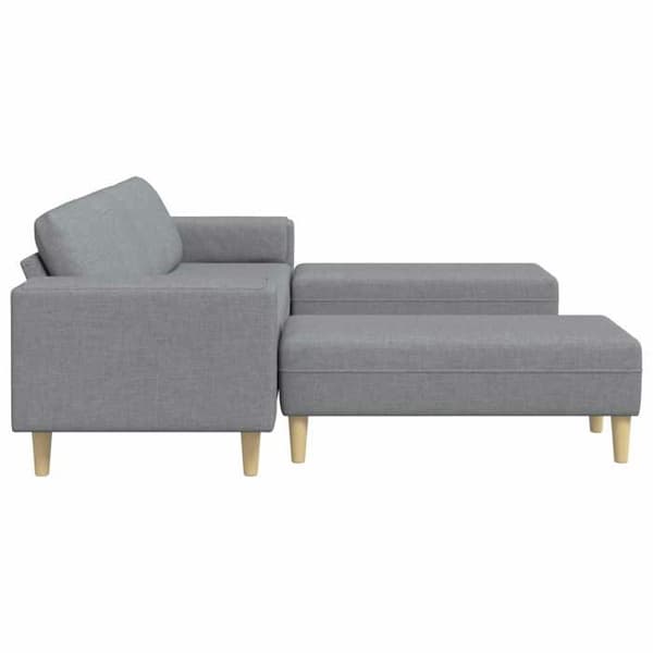 Soffa 3 platser - EXKLUSIV HEM - Modern - Ljusgrå - Andningsbart polyester - Skumfyllning mot nedfall Ljusgrått