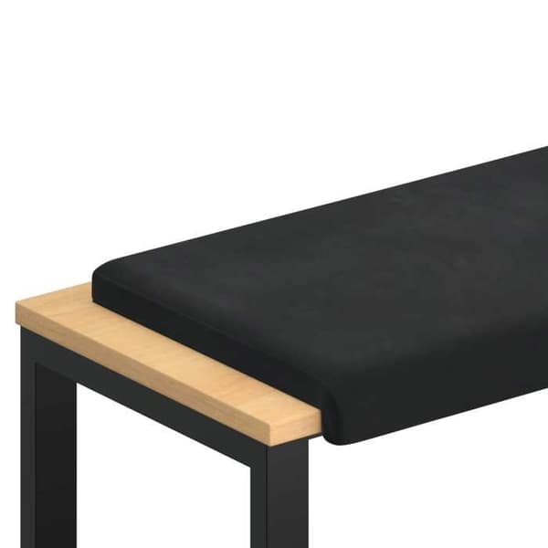 Maison Exclusive - Bænkpude i Sort Velour, Dybde 35 cm