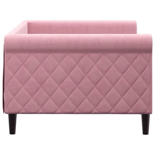 Maison Exclusive - Sängsoffa utan madrass rosa 90x200 cm sammet Ros
