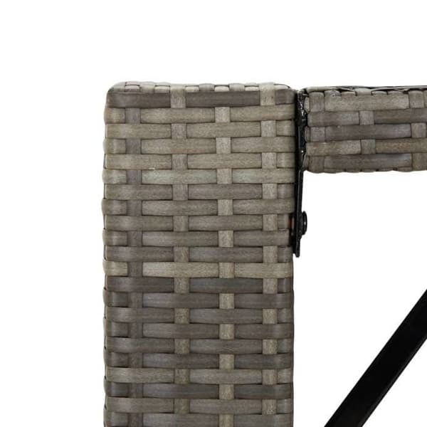 Maison Exclusive - Barbord med grå glasplade 105x80x110 cm poly rattan