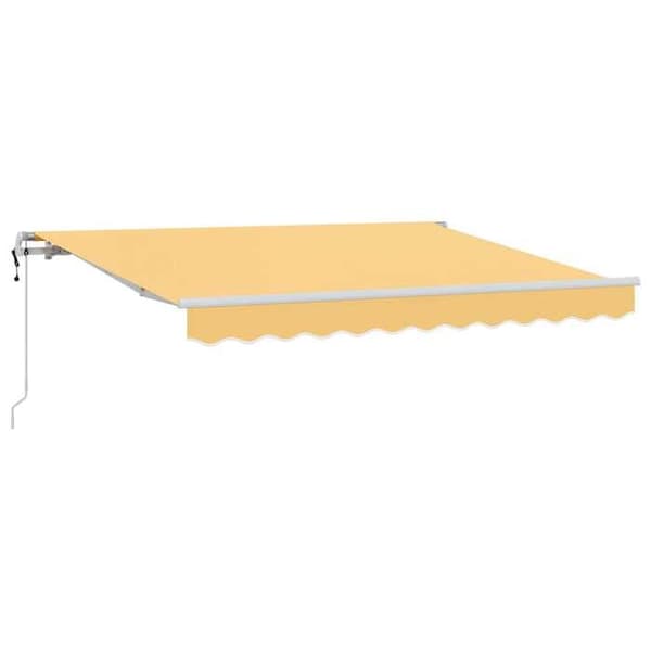 Maison Exclusive - Retractable Markis Sand 400 × 350 cm Tyg och Aluminium