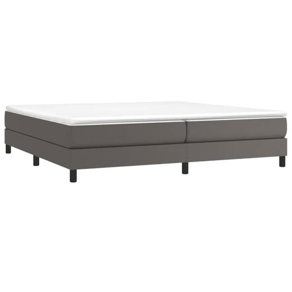 Maison Exclusive - Harmaa sänkyrunko, jossa on lattiapuut 200x200 cm keinonahkaa Grå