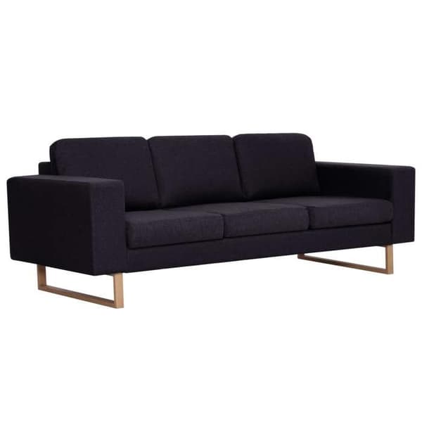Maison Exclusive - Soffa 3-sits Svart Tyg Svart