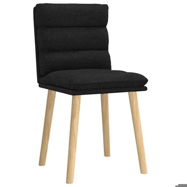 Maison Exclusive - Spisestole sæt af 2 sort stof Svart