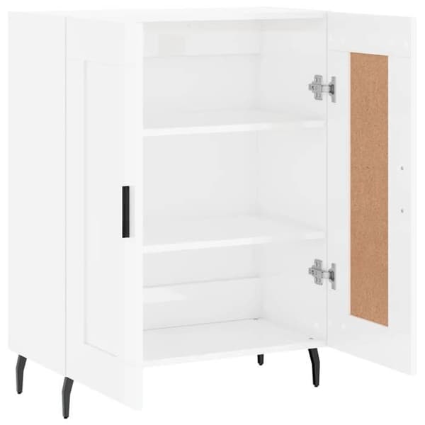 Maison Exclusive - Buffé Vit glänsande 69,5x34x90 cm Ingenjörsträ