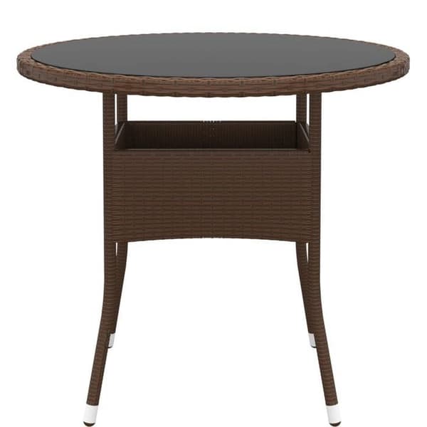 Maison Exclusive - Trädgårdsset 5 delar Flätad resin Brun brun