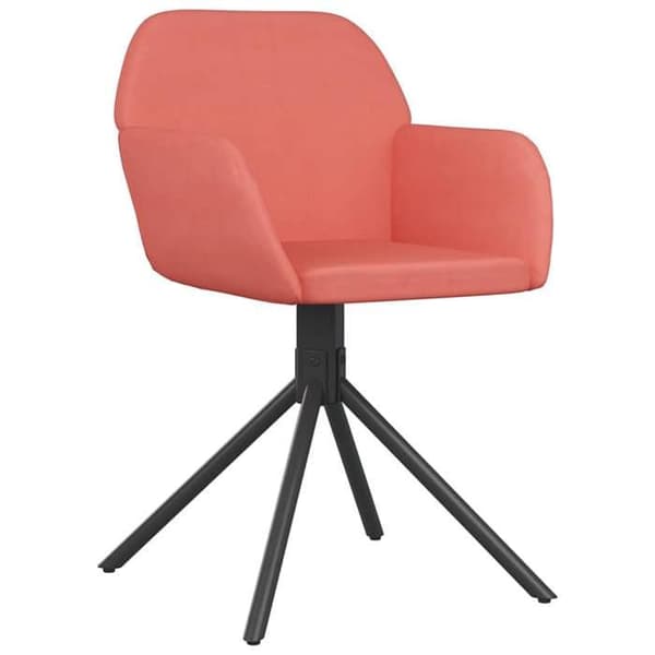 Maison Exclusive - Snurrstolar för matbord, set om 2, Rosa Sammet