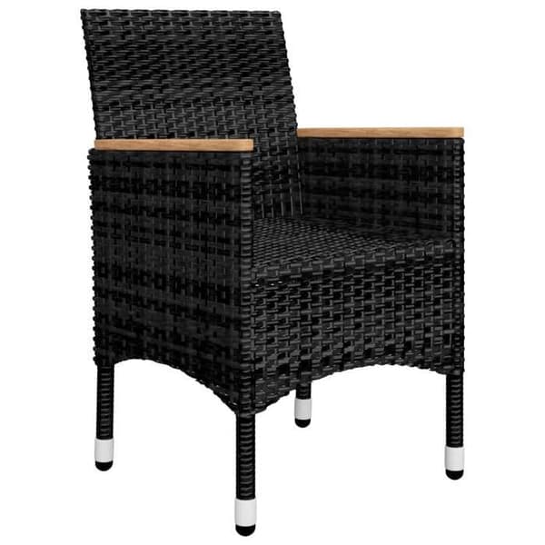 Maison Exclusive - Have spisebordssæt 5 stk Sort Svart