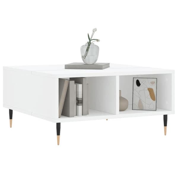 Maison Exclusive - Låg bord vit 60x60x30 cm ingenjörsträ Vit
