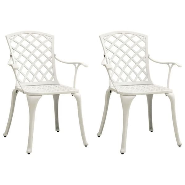 Maison Exclusive - Bistro sæt 3 stk Aluminium støbt Hvid Vit