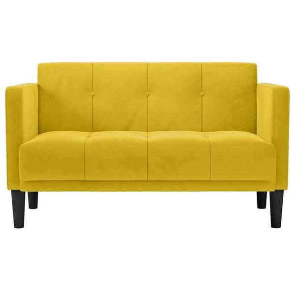 Maison Exclusive - Keltainen 2-paikkainen sohva 111 cm Sametti